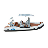 Bateau pneumatique rigide 19 pieds DL580 de patrouille de luxe, coque en aluminium, zodiaque hypalon, bateaux pneumatiques de pêche à vendre, CE Rib Boat