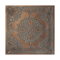 Carreaux de plafond en PVC cuivre météo embellis au design moderne Panneaux d'illustration vieillis imperméables PL71 pour application hôtelière