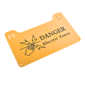 Elektrozaun-Schild 10''x5,7'' Zoll Wellpappe PP Sicherheitssystem-Schild - Vorsicht Elektrozaun-Warnschild - Product Image 1