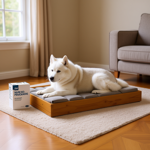 Honey Brown Solid Pine Wood <b>Dog</b> <b>Bed</b> 40.0 X 29.1 X 3.5 In <b>Durable</b> Elevated Pet <b>Bed</b> Indoor All Seasons - Product Image 2