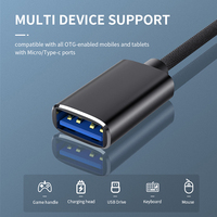 Kabel Adaptor OTG USB Mikro Tipe-C 2IN1 USB 3.0 Betina ke Tipe C Jantan Kabel Adaptor Konverter Kabel USB-C untuk Mobil MP4 Ponsel