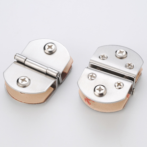 Charnières de porte en verre en acier inoxydable sans perçage, 180 degrés, pour armoire, vitrine, cave à vin, salle de bain - Product Image 2