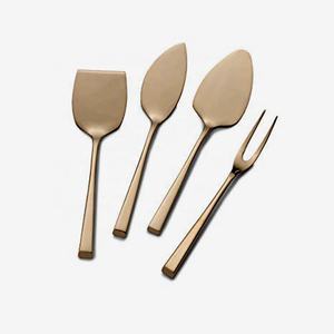 Juego de rebanador de queso pulido con espejo plateado de acero inoxidable con diseño de tortuga, juego de esparcidor de queso con mango sólido de Metal de aluminio - Product Image 2