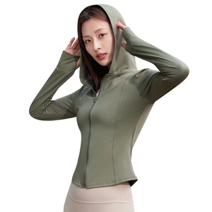 Chaqueta de Yoga UPF50+ <span class=keywords><strong>para</strong></span> Mujer, Ajustada, Manga Larga, Protección <span class=keywords><strong>Solar</strong></span>, Anti-UV, Verano, Spandex/Nylon, Transpirable, Nueva, Delgada, 2026 - Product Image 1