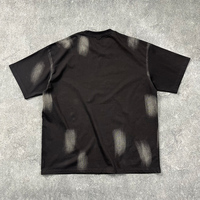 Offre Spéciale américain Luxe Unisex Solid Color 285GSM 100% Cotton Vintage Retro Graffiti Painted Oversized Custom Men Top T Shirt