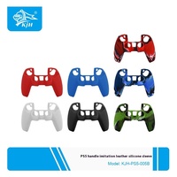 Housse en silicone imitation cuir pour contrôleur Sony PS5 étui de protection pour contrôleur PS5 housse en silicone givré en gros