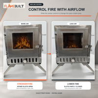 Портативная дровяная печь FLAMEBUILT OEM из нержавеющей стали для палаток с окнами из стекла, дымоходами и складными боковыми полками