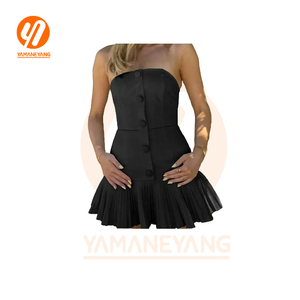 3027 verano gran oferta encanto mujer Bodycon Tube Top vestido Sexy plisado dobladillo transpirable <span class=keywords><strong>de</strong></span> moda con impresión Digital otoño - Product Image 4