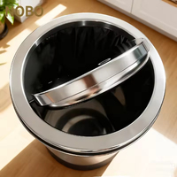 Poubelle en acier inoxydable, bac à déchets public en métal, poubelle commerciale, conteneur à déchets