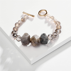 Trendz Bracelets Bracelet en or Avec Naturel Perles de Pierre À Facettes Mot Bracelets Pour Les Femmes Bijoux - Product Image 5