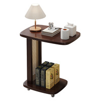 Table basse roulante de luxe léger, petite table à thé mobile avec roulettes pour canapé de salon et petit logement