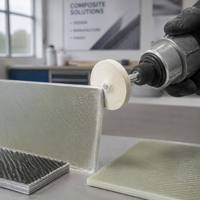Roue de polissage rotative en feutre 26 mm, lot de 6, pour le polissage des surfaces en plastique renforcé de fibres de verre (GRP) et en métal