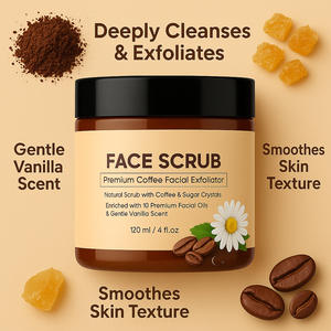 Gommage visage au miel et au café, fabrication OEM, produits chimiques et gommage visage aromatique au lait, nettoyant et hydratant - Product Image 6