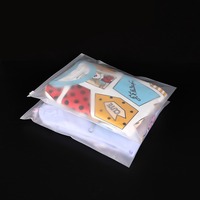 Sacs d'emballage pour vêtements en PE transparent givré épaissi réutilisables avec fermeture éclair pour T-shirts, vêtements pour enfants, sous-vêtements, chaussettes, rangement