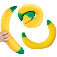 Nouveau jouet en mousse PU souple et réaliste à rebond lent - Forme banane - Style créatif tendance - Entraînement cérébral - Anti-stress - Cadeau promotionnel