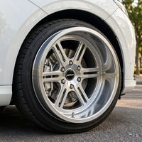 Jantes forgées sur mesure à 5 branches avec rebord profond, en alliage d'aluminium 6061-T6, de 18 à 26 pouces, pour le marché secondaire automobile, PCD personnalisé
