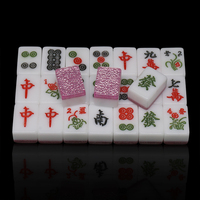 Ensemble de jeu de Mahjong américain en acrylique de voyage de luxe-Carreaux à 4 couches, compact avec sac de transport, logo personnalisé accepté, quantité minimale de commande bas