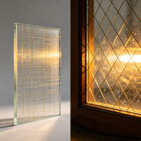 Verre décoratif filigrané de qualité supérieure, verre artistique teinté pour porte, fenêtre, hôtel, bureau, villa, église, panneau suspendu