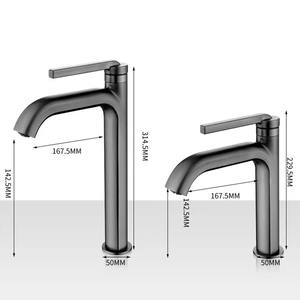 Keran kamar mandi Modern, Faucet kuningan air panas dingin emas tinggi - Product Image 5
