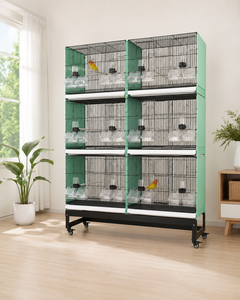 Grande cage d'élevage à vendre, cage à oiseaux multi-niveaux mobile et modulable pour agapornis - Product Image 4