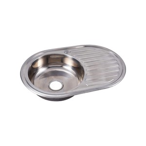 Fregadero integrado de un solo cuenco de acero inoxidable 201/304 para cocina o lavabo con un orificio - Product Image 2