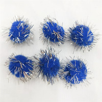 Pompons en polyester à paillettes dorées tendance, modèle M2, fourniture directe d'usine du Zhejiang ; Fils métalliques colorés pour DIY de Noël