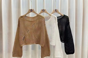 Suéter de Punto de Moda para Mujer, Otoño 2026, con Camisola Calada, Venta al Por Mayor - Product Image 4