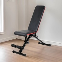 Banc de musculation multifonctionnel réglable et pliable pour haltères, barres et abdominaux, utilisation intérieure, unisexe (Modèle FDFIT FDF-114)