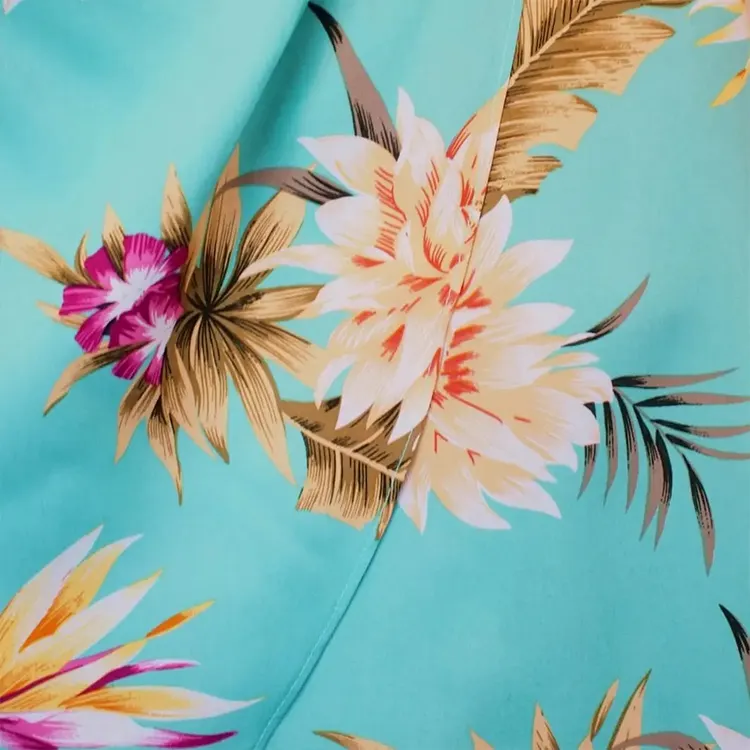 Vestido floral havaiano personalizado de verão com estampa de alta qualidade e venda imperdível