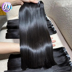 100 % <span class=keywords><strong>Cheveux</strong></span> Humains Vierges Vietnamiens SDD Double Tirage Lisses Raides Paquets de Tissage et d'Extension avec Closure - Product Image 3