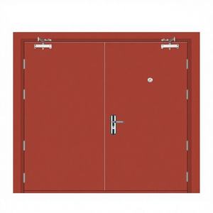 El nuevo diseño cumple con el marco de la puerta contra incendios estándar UL, puertas a prueba de humo resistentes al óxido para la partición de la habitación al por mayor - Product Image 1