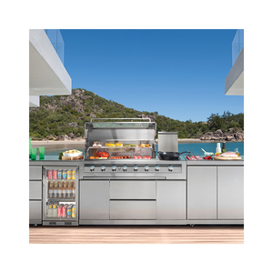 Juego de Muebles de Cocina para Exteriores de Acero Inoxidable de Alta Calidad con Fregadero y Bisagras para Jardín y Uso en Exteriores - Product Image 5