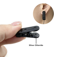 Cordon d'électrode médical en chlorure d'argent avec pince auriculaire, prise mâle DC 2,35 mm, fil de fixation auriculaire pour équipement de physiothérapie