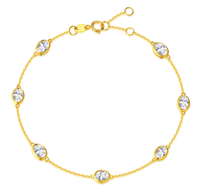 Bracelet de luxe en or véritable 18 carats avec diamants de laboratoire taillés de manière unique, certifié CVD IGI, pour femmes - Collection Hot Sale