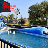 Équipement de parc aquatique pour fête foraine, manège extérieur en fibre de verre, vague rotative pour le surf