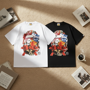 2026 Version Haute Qualité 1:1 En Stock 100% Coton Écologique Respirant Tendance Homme Imprimé par Transfert Thermique Motif Singe Mode - Product Image 1