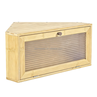 Boîte à pain en bambou écologique, design moderne et peu encombrant, grande capacité, boîte de fermentation du pain pour la cuisine