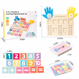 Tavola di Calcolo <span class=keywords><strong>in</strong></span> <span class=keywords><strong>Legno</strong></span> 2 <span class=keywords><strong>in</strong></span> 1 con Perline per Operazioni Matematiche, Gioco Educativo Montessori OEM ODM - Product Image 5