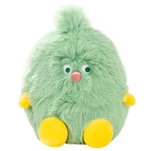 Custom logo and size lovely plush toys cute green monster for creative gift