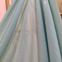 Tissu en crêpe d'acétate extensible en soie à rayures droites, respirant, jacquard, élastique, microfibre, rayures, mousseline pour vêtements
