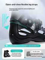 Patins à roues alignées Cougar Freestyle Slalom pour adultes, unisexe, professionnels, pour étudiants, avec roues à chaise basculante à une rangée, sans risque de entorse