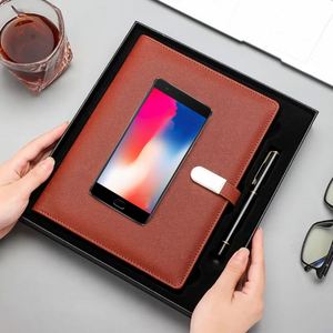 High Quality Low Moq Meeting Outdoor Using A5 Size <b>Binder</b> 100 Sheets <b>Notebooks</b> With Power Bank and Wireless Charge - Product Image 5