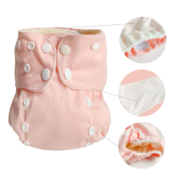 2020 Offre Spéciale tête ronde collet carré nouveau design doux doux réutilisable réutilisable couche-culotte bébé en bambou avec absorbent insert en bambou