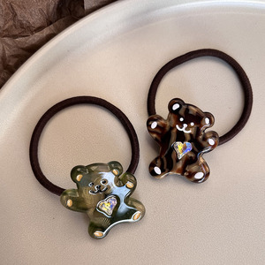 Zi Teng stile coreano orsacchiotto aceto corda per capelli con stile colorato <span class=keywords><strong>e</strong></span> carino, riduzione dell'età fascia logo stampabile - Product Image 3