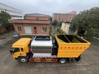 Truk Chip Sealer Sinkron Aspal 6CBM Berkinerja Tinggi 8CBM Batu Euro 6 untuk Konstruksi Jalan
