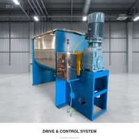 Mélangeur à ruban pour poudre alimentaire en acier inoxydable de haute qualité et haute vitesse 1000L 11kw, équipement de mélange, neuf