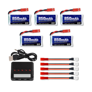 3.7V Lipo 850mAh có thể sạc lại với JST cắm X5 sạc cho MJX/Syma/Holy Stone/bầu trời Viper rc Quadcopter bay không người lái <span class=keywords><strong>X800</strong></span> - Product Image 1