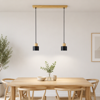 Lampes suspendues en bois nordique, 3 luminaires suspendus modernes pour la décoration, lampes suspendues LED pour le salon, la salle à manger, la chambre à coucher