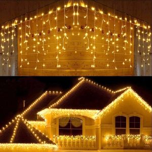 Guirlande <span class=keywords><strong>lumineuse</strong></span> LED pour <span class=keywords><strong>fenêtre</strong></span>, rideau lumineux de <span class=keywords><strong>Noël</strong></span>, IP65, pour mariage, fête, maison, jardin, extérieur, intérieur, décorations murales - Product Image 3