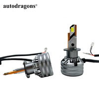 Autodragons Canbus sans erreur, puce CSP 7035, refroidissement par ventilateur, 140W, 36000LM, 6000K, blanc, ampoule LED H1 pour phare de voiture et feu antibrouillard